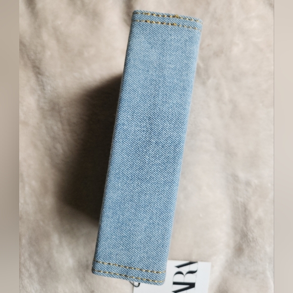 ZARA denim rectangular mini crossbody bag Denim light blue NWT! - Picture 8 of 14